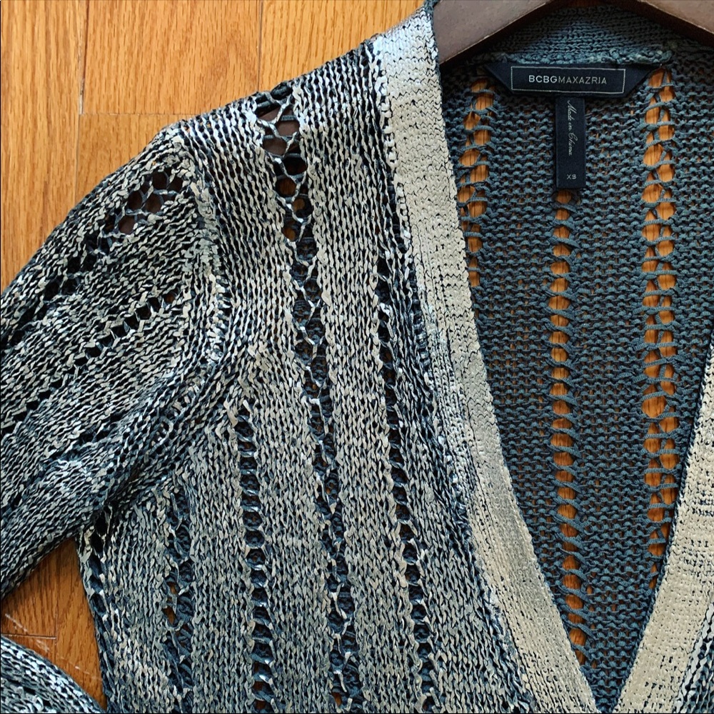 BCBG Metallic Cardigan